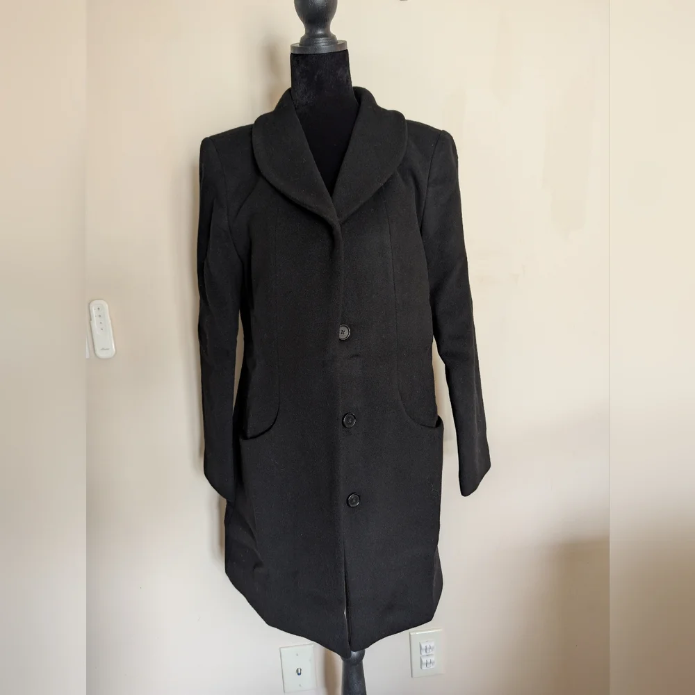Quince Womens Wool Cashmere Cocoon Coat NWT Size Small Mid Length Quiet Luxury - Picture 2 of 7